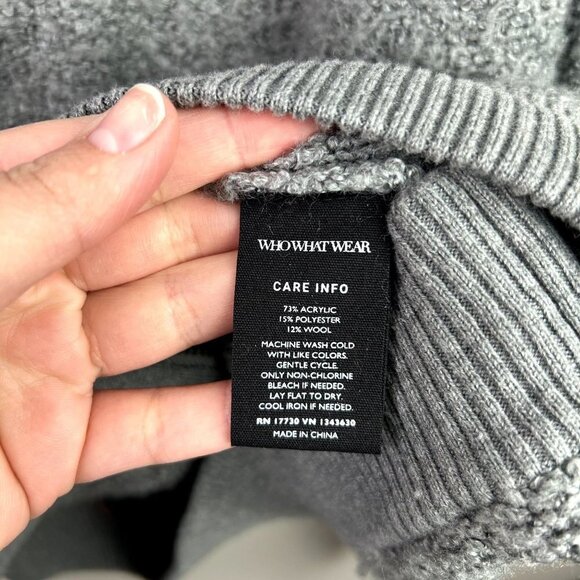 Gray knit wool blend zip up‎ size 3X - Picture 4 of 5